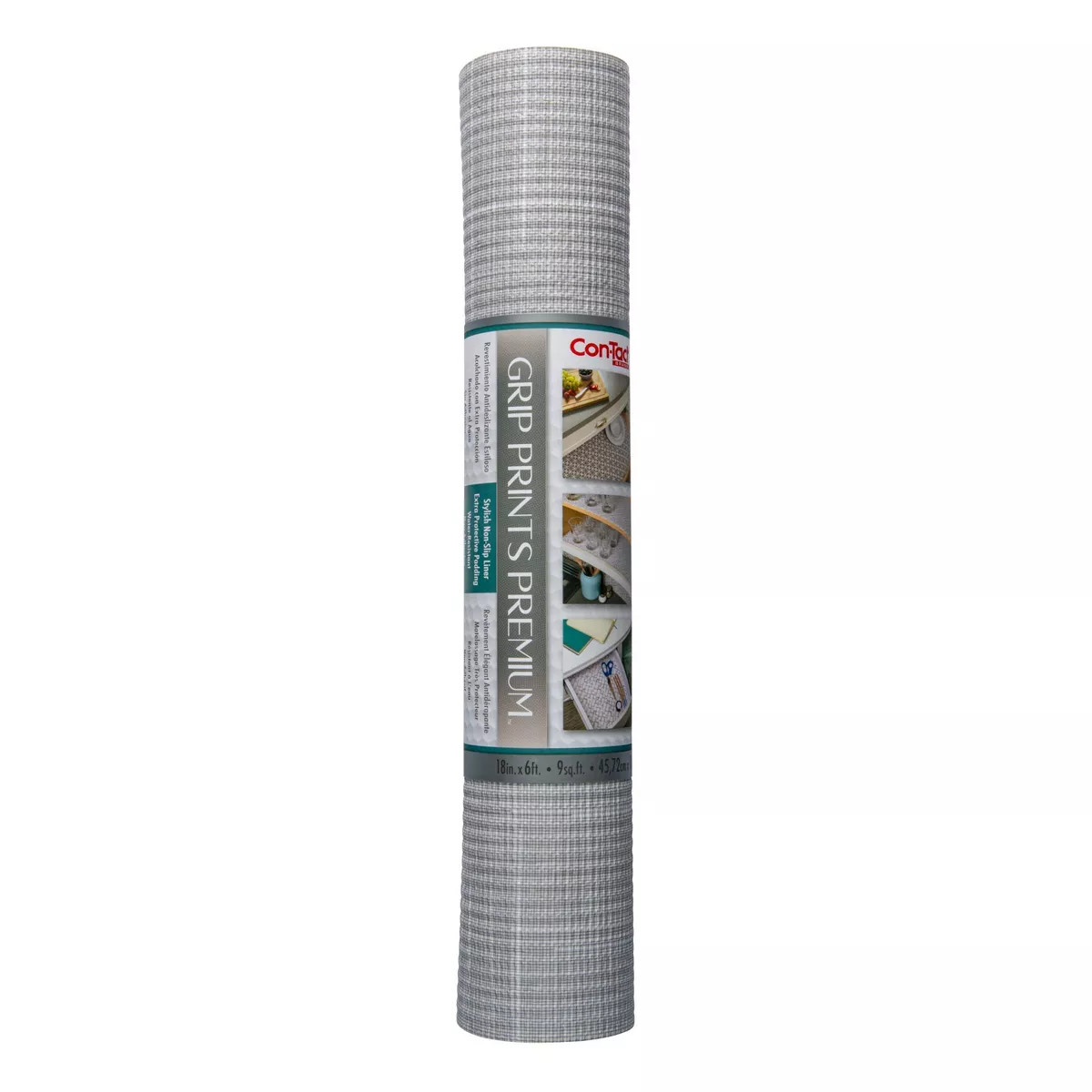 Con-Tact 18"x6ft Grip Prints Premium Shantung Pearl Gray Shelf Liner: Non-Adhesive Basket Weave, ... | Target