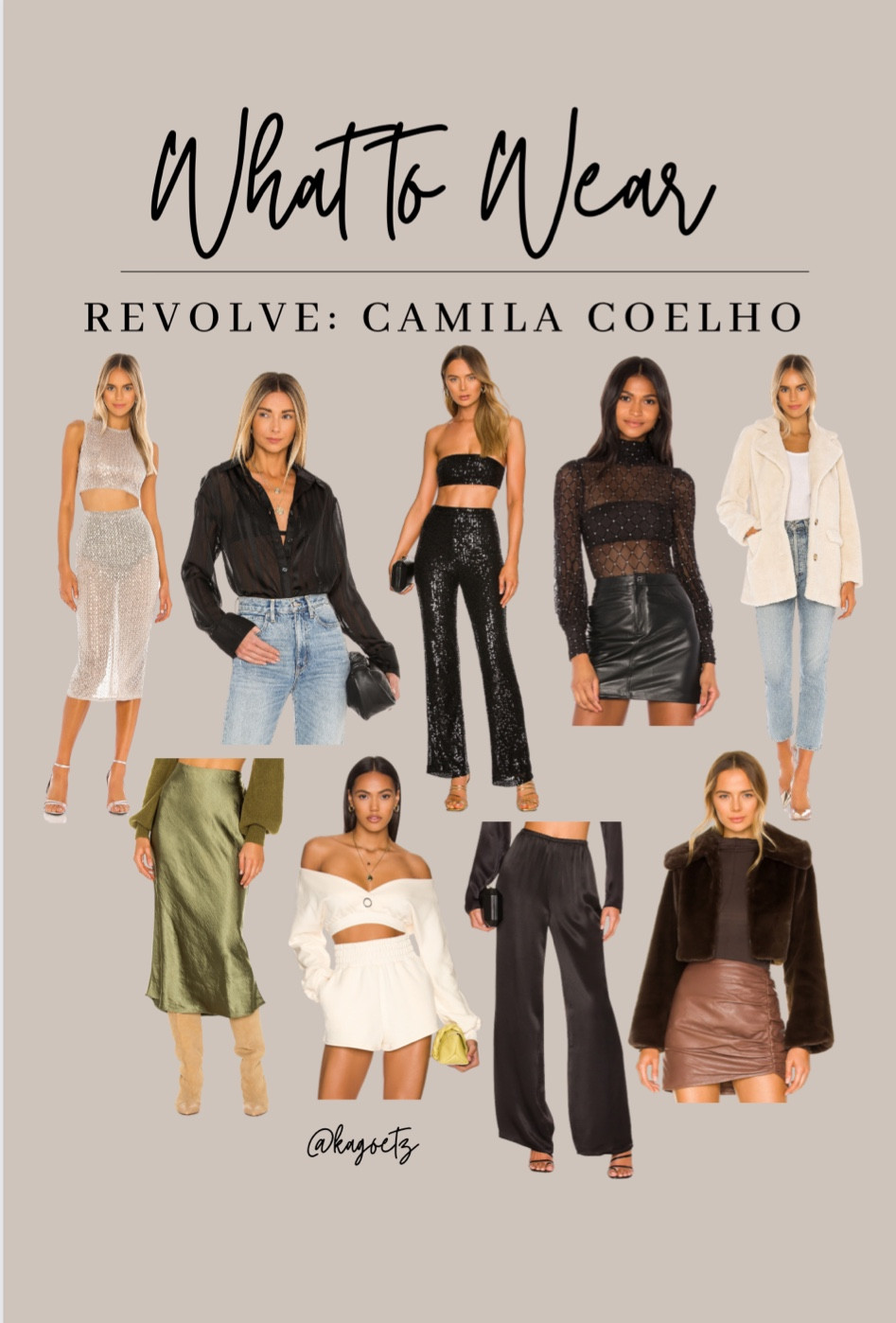 WHAT TO WEAR: Revolve
Camila Coelho

#revolve #fallpicks #falloutfits #satin #fauxfur #sequin

#LTKSeasonal #LTKHoliday #LTKstyletip