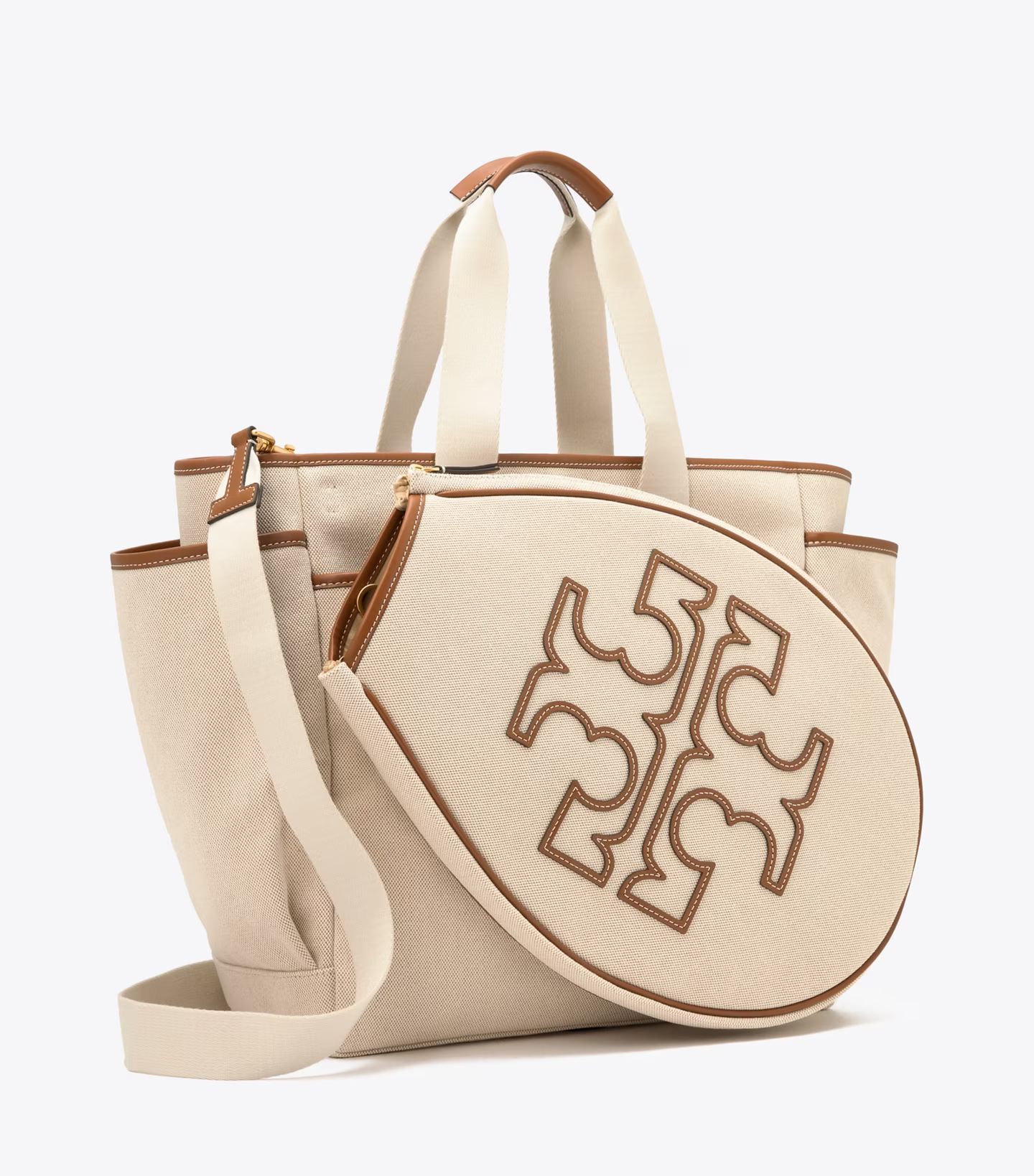 TWO-TONE CANVAS TENNIS TOTE | Tory Burch (US)