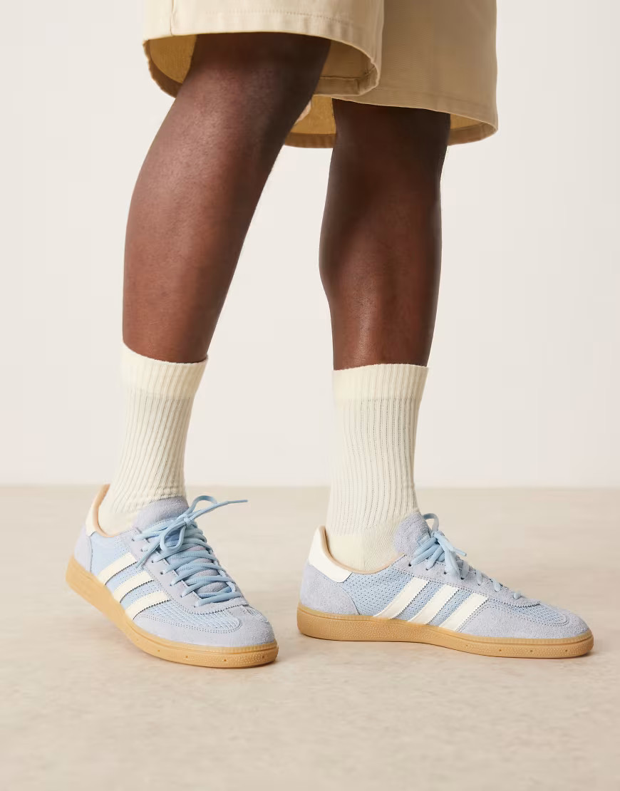 adidas Originals Handball Spezial trainers in blue and cream with gum sole | ASOS (Global)