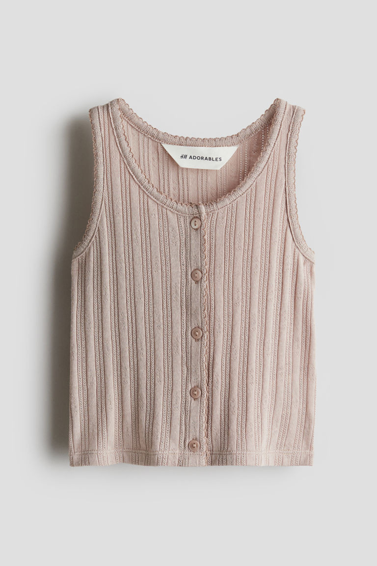 Pointelle jersey vest top | H&M (US + CA)