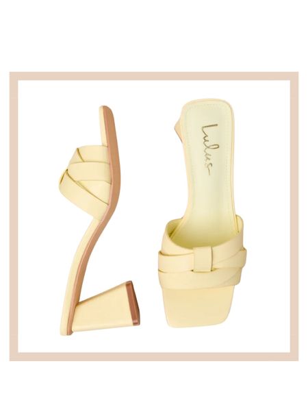 Butter yellow chunky heeled slide on sandals 

#LTKfindsunder100 #LTKstyletip #LTKshoecrush