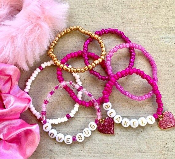 Kids jewelry personalized name bead bracelet for girls jewelry for girls kids bracelet charm brac... | Etsy (US)