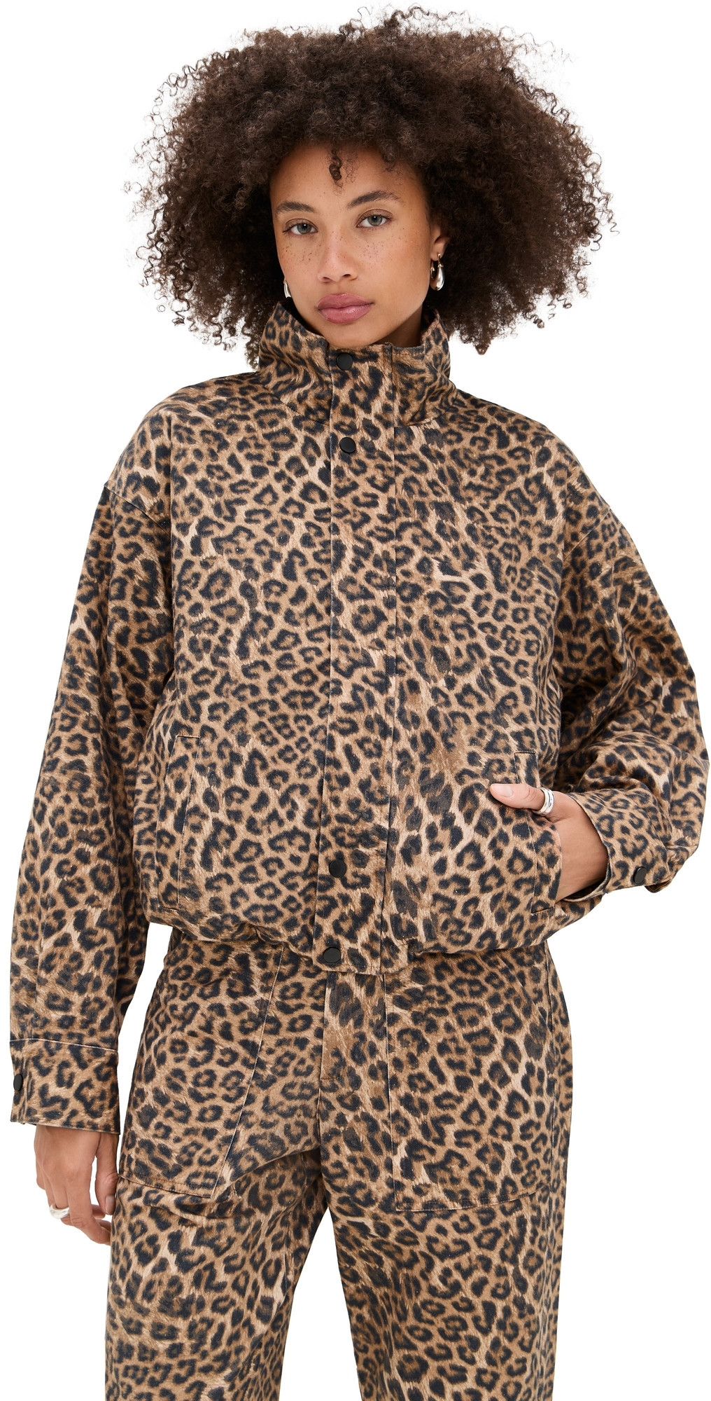 LNA Broadway Leopard Jacket Leopard L | Shopbop