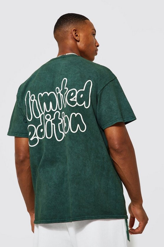 Oversized Limited Edition Acid Wash T-shirt | boohooMAN (US & Canada)