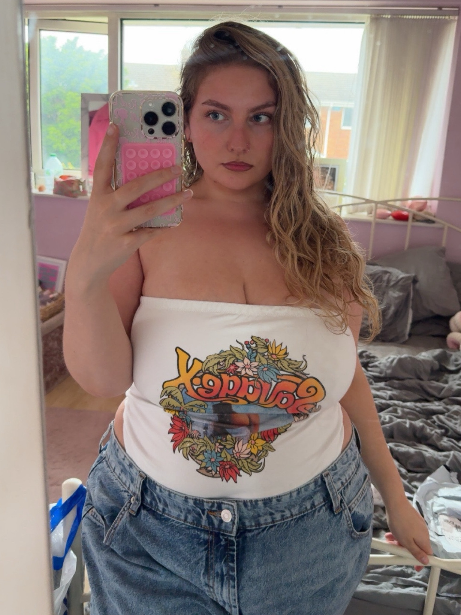 I love this bodysuit paired with the best low rise baggy jeans😍

#LTKeurope #LTKplussize #LTKSeasonal