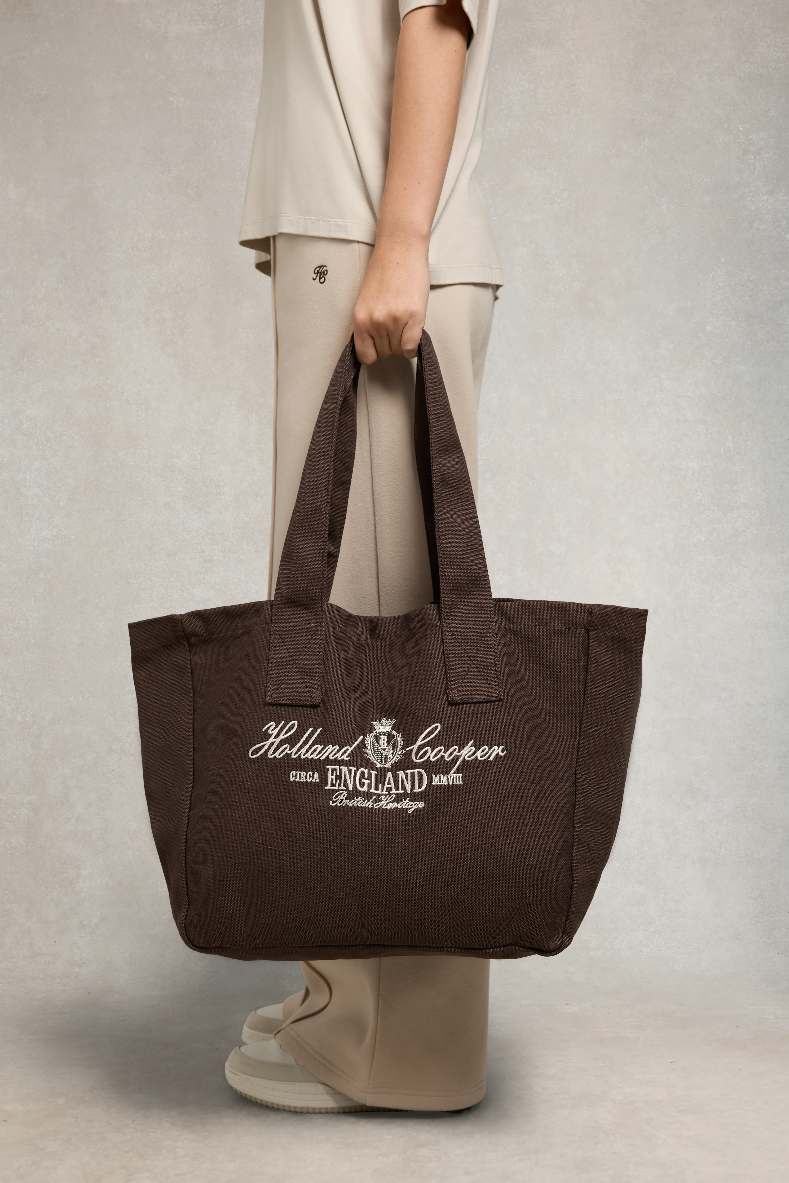 Essential Tote Bag (Chocolate Ecru) | Holland Cooper
