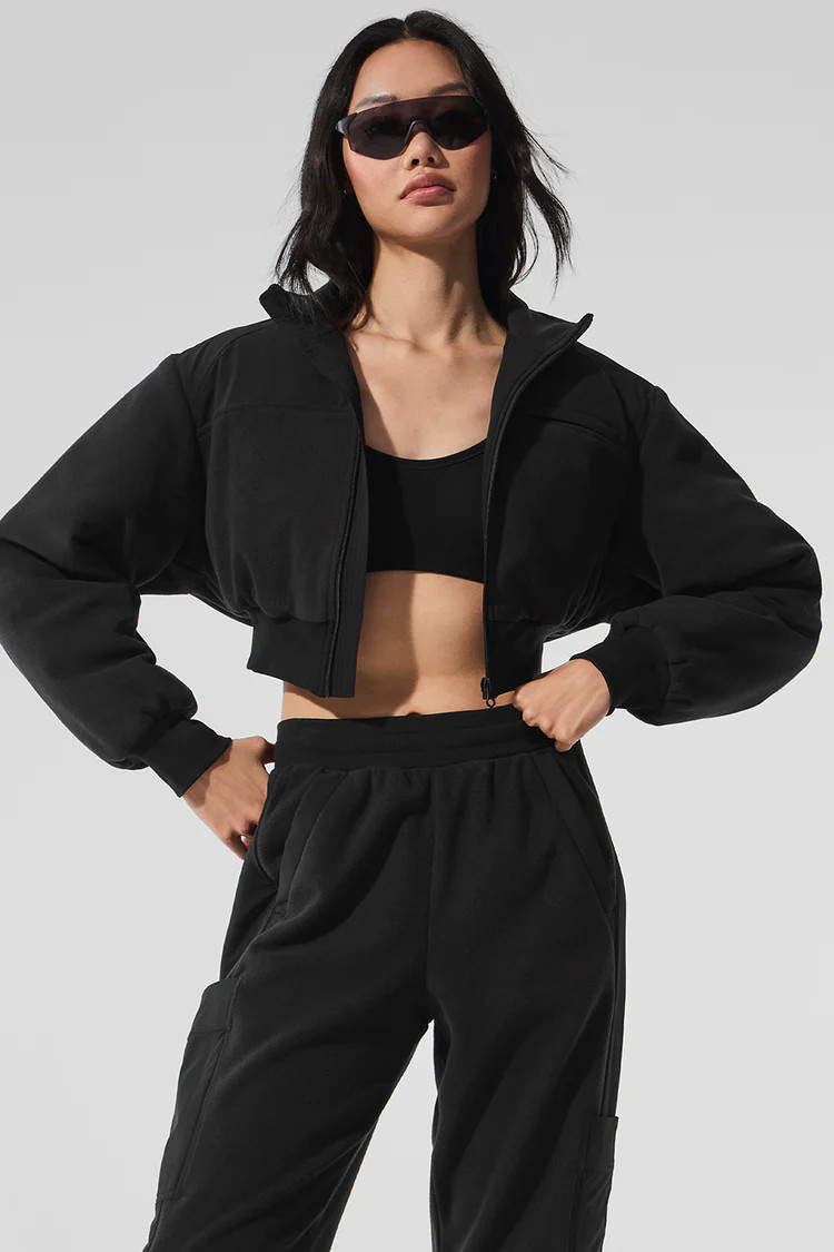 Polar Fleece Cropped Wintry Mix Jacket | Alo Yoga (US)