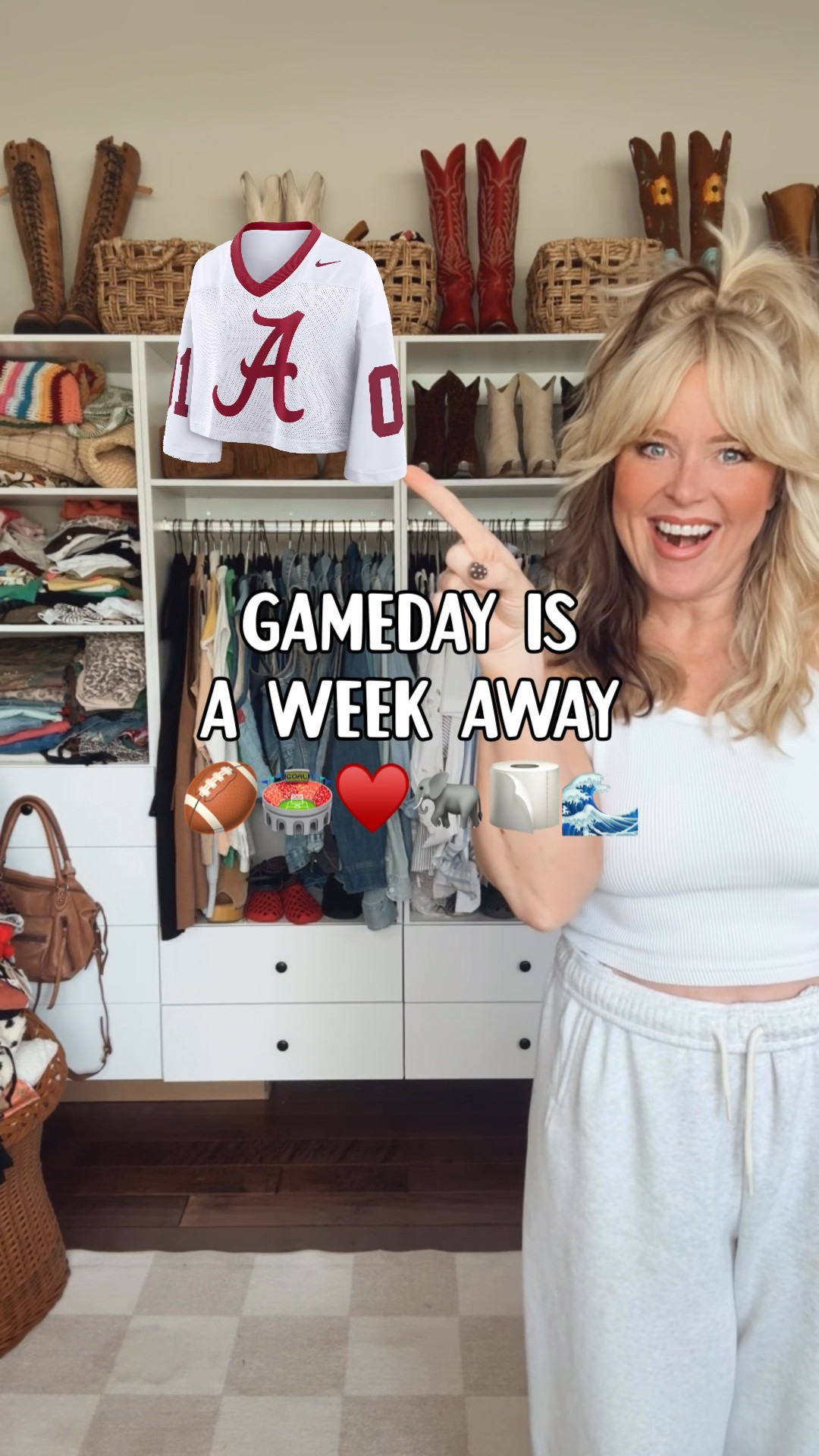 Can’t wait for college football! This jersey is ADORABLE! 👏🏼♥️
It comes in a lot of different college teams! I linked so many good ones, see if I found yours! 
Perfect for game day get togethers or to wear of course to the game too! You’ll be a cutie in this! I did size down but if you want more length I’d stay true to size. I’m in the 4/6 and a size 8. 
In my Levi’s I sized up. 
#gameday

#LTKOver40 #LTKootd #LTKgrwm