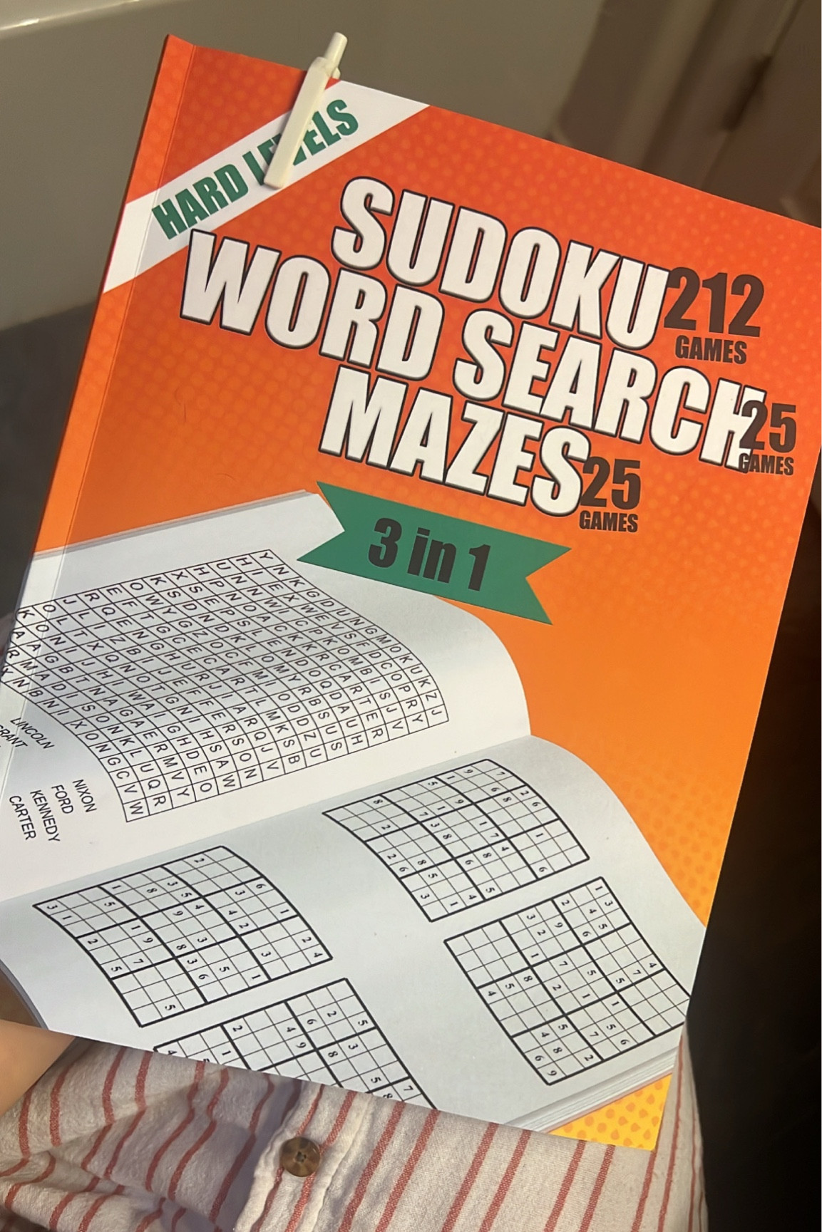 Sudoku word search maze puzzles books
