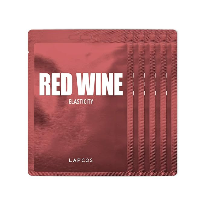 LAPCOS Red Wine Sheet Mask, Daily Face Mask with Antioxidants to Restore and Tighten Skin, Korean... | Amazon (US)