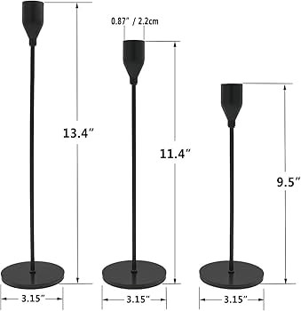LXTaoler Candle Holders for Taper Candles, Set of 3 Metal Candle Stand Modern Decorative Candlest... | Amazon (CA)