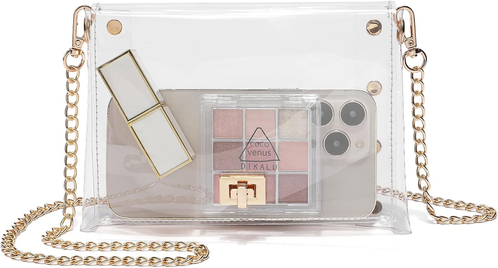 MOETYANG Transparent Clutch Clear Purse Crossbody Shoulder Bags Stadium Approved Bags | Amazon (US)