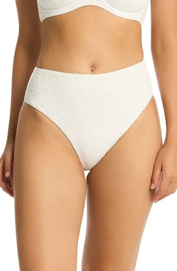 Sea Level Interlace Retro High Waist Bikini Bottoms | Nordstrom | Nordstrom