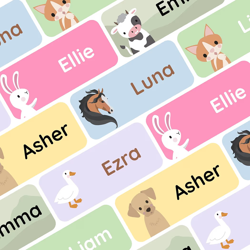 Personalized Name Labels for Kids (60) – Custom Waterproof & Durable Stickers for Clothing, Day... | Amazon (US)