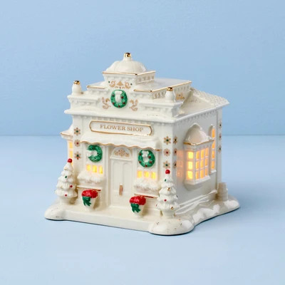 Mistletoe Park Lit Flower Shop Figurine | Lenox
