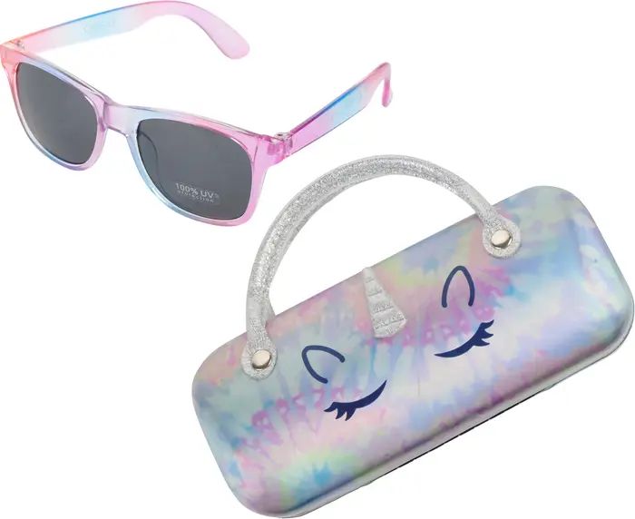 Capelli New York Kids' Tie Dye Unicorn Sunglasses & Case Set | Nordstrom | Nordstrom