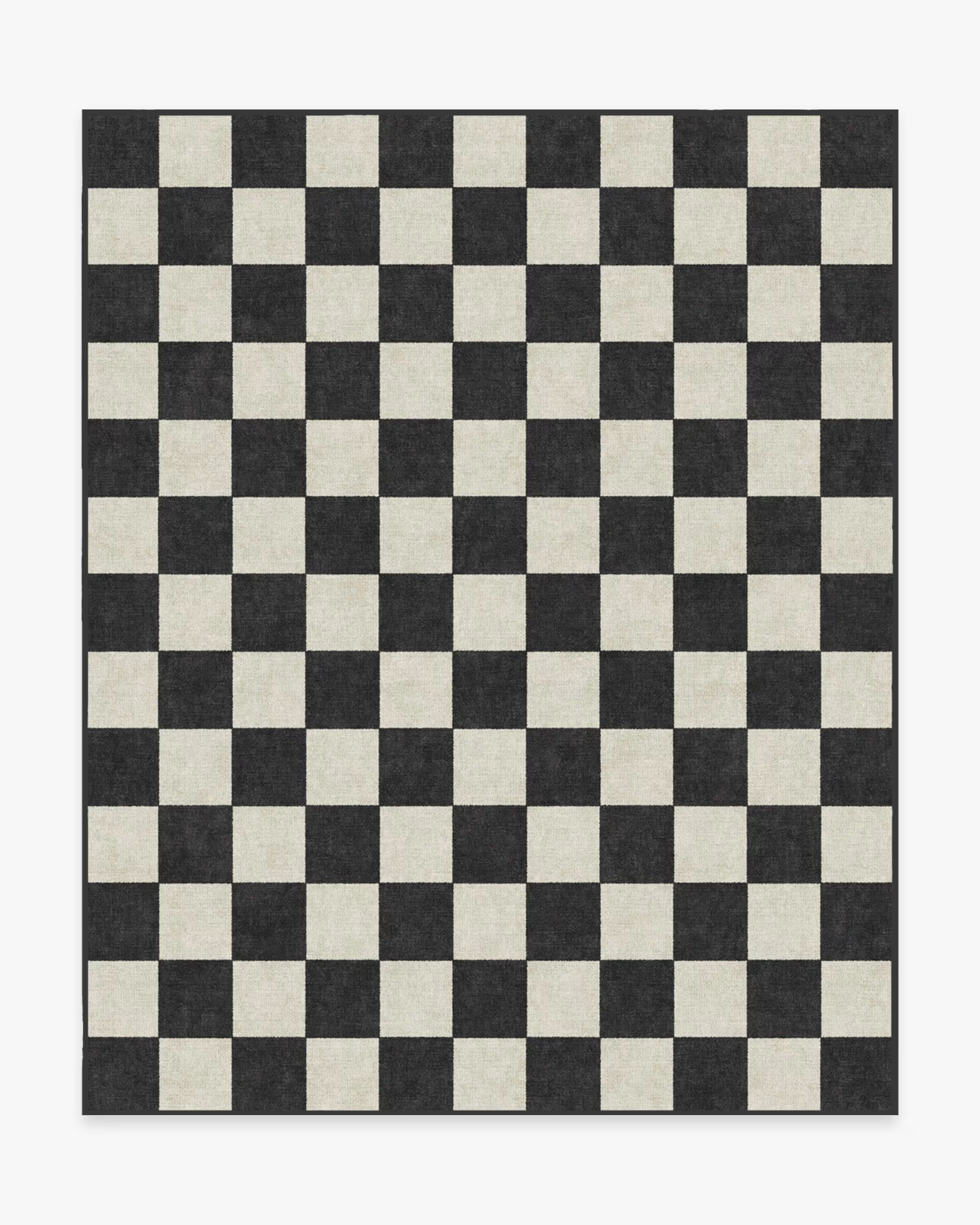 Jaque Checkered Black Rug | Ruggable