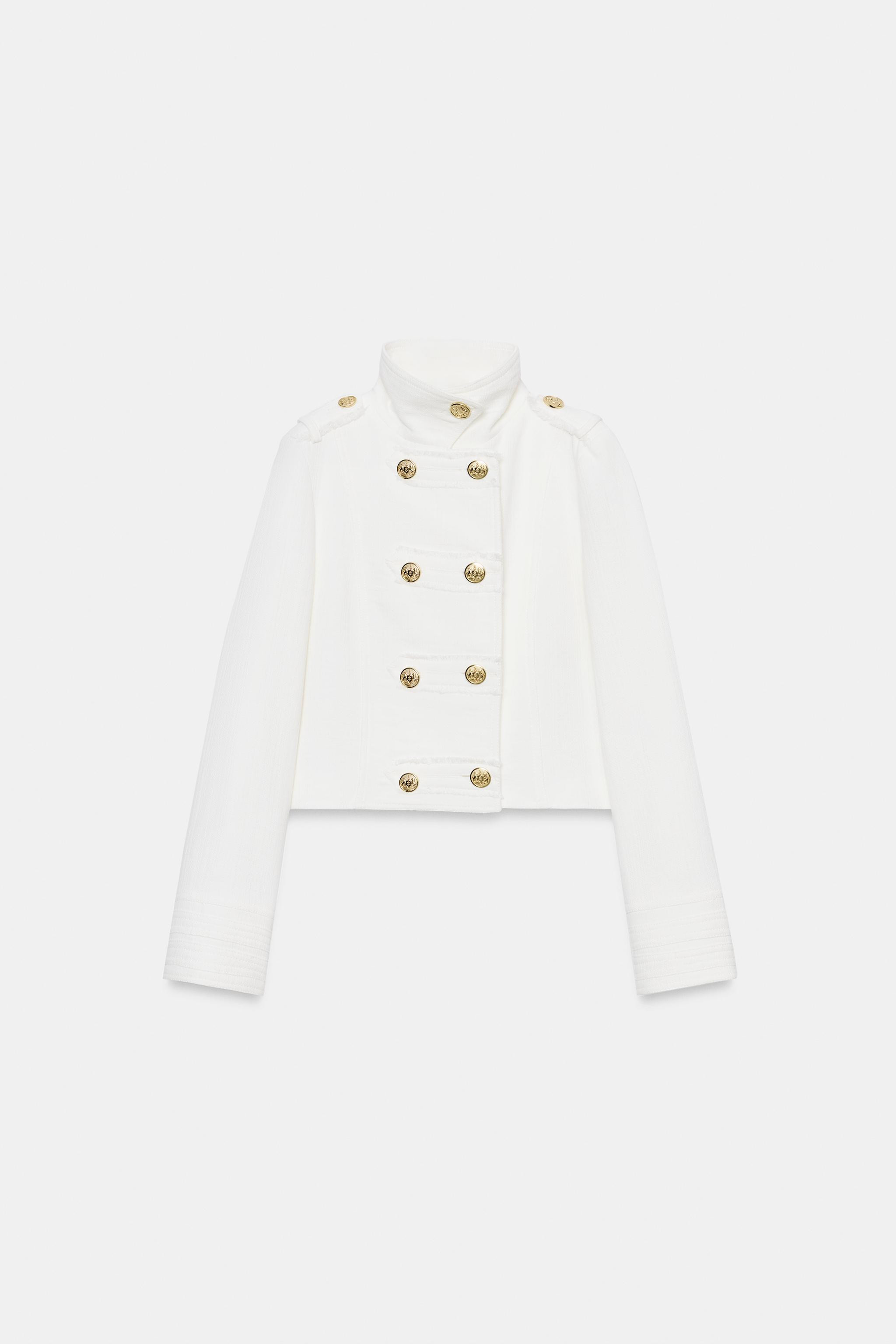 GOLD BUTTON WRAP JACKET | Zara US