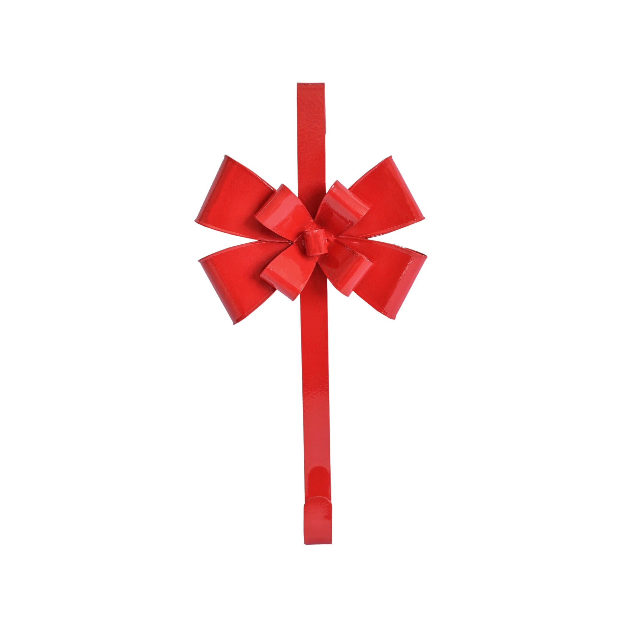 Red Bow Iron Over-the-Door Christmas Wreath Hanger, 15", by Holiday Time | Walmart (US)