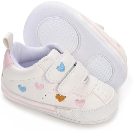 Clowora Baby Boys Girls Shoes Non-Slip Rubber Sole Sneakers Infant First Walking Toddler Crib Sho... | Amazon (US)