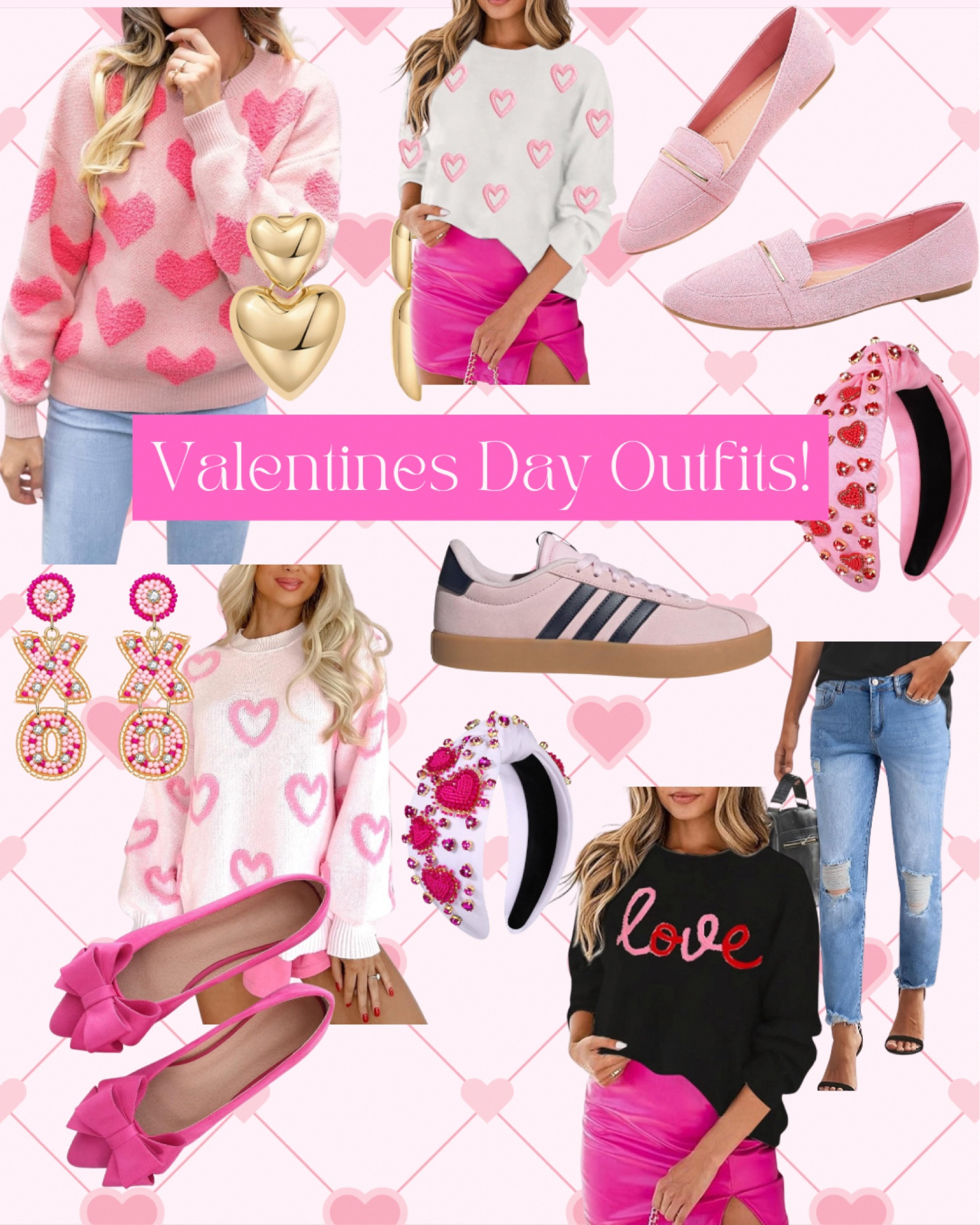 Women’s Valentines Day outfits!! 
Perfect for your kiddos class party or a lunch date. And these earrings and headbands make really cute teacher gifts too! 

#LTKStyleTip #LTKParties #LTKGiftGuide