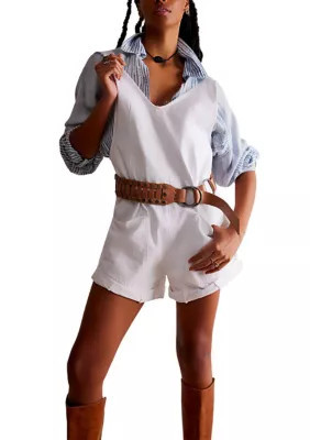 Free People We The Free High Roller Shortall, White, Medium | Belk