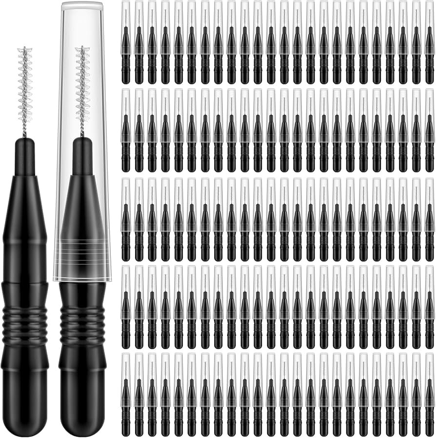 120Pcs Micro Eyebrow Brush with Cap Brow Lamination Brush Spoolies for Brow Eyelash Brush Lash Fi... | Amazon (US)