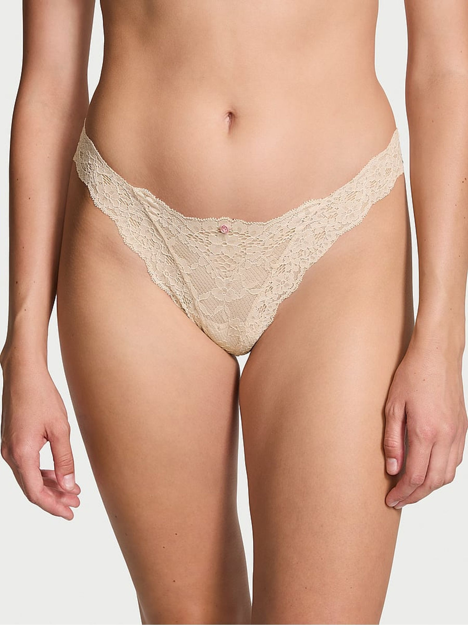 Marzipan Nude Lace Brazilian Knickers | Victoria's Secret UK | Victoria's Secret UK