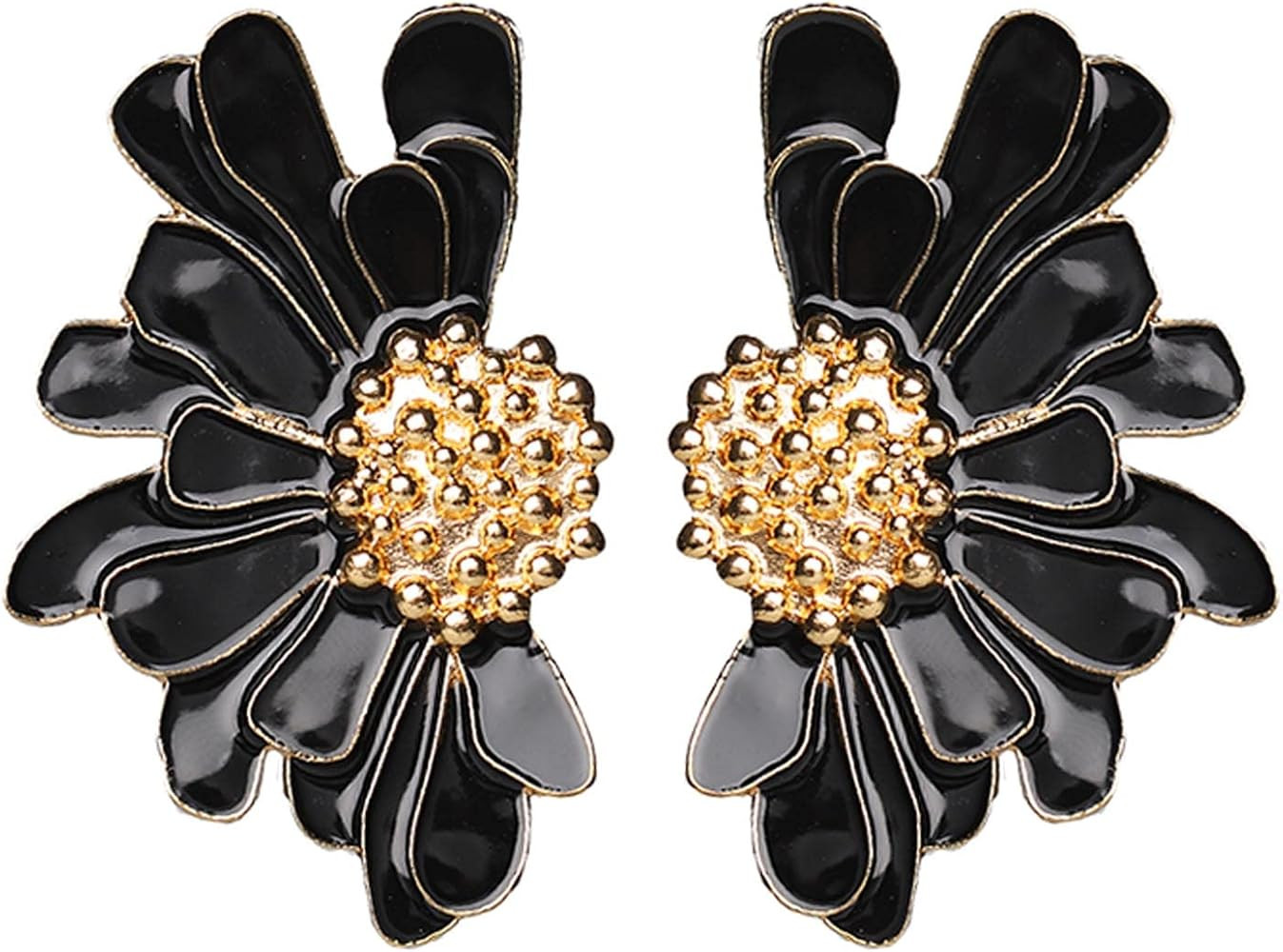 Aksod Vintage Flower Stud Earrings Exaggerated Oversized Daisy Flower Earrings Statement Jewelry ... | Amazon (US)