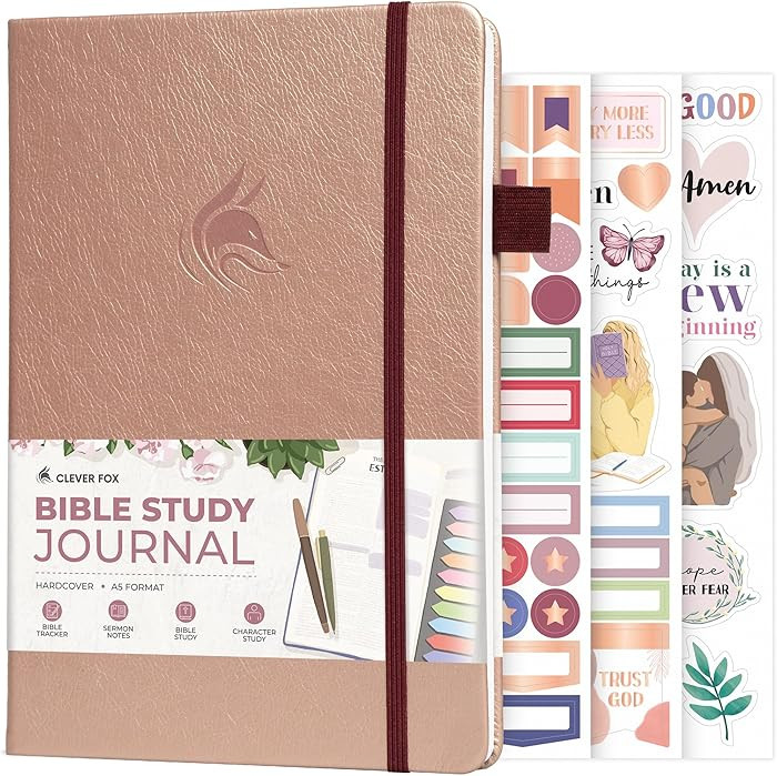 Clever Fox Bible Study Journal – Church Notes Notebook – Note Taking & Journaling Kit – Fai... | Amazon (US)