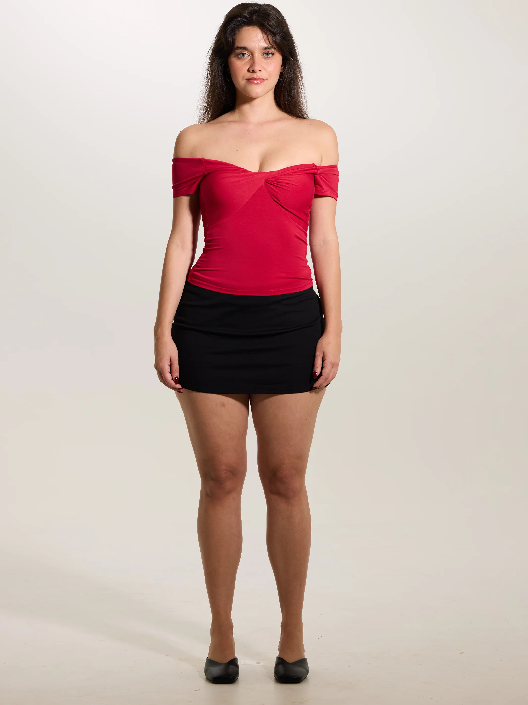 Twist Off The Shoulder Short Sleeve | Klassy