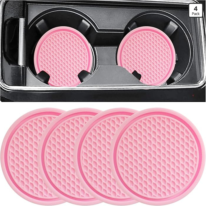 ZSDY Car Cup Coaster, 4PCS Universal Auto Non-Slip Cup Holder Embedded in Ornaments Silicone Coas... | Amazon (US)