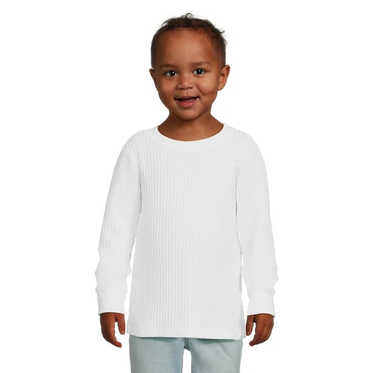 Garanimals Toddler Boy Long Sleeve Waffle Knit T-Shirt, Sizes 12M-5T | Walmart (US)