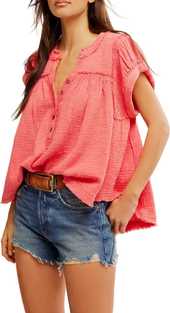 Free People Horizons Double Cloth Top | Nordstrom | Nordstrom