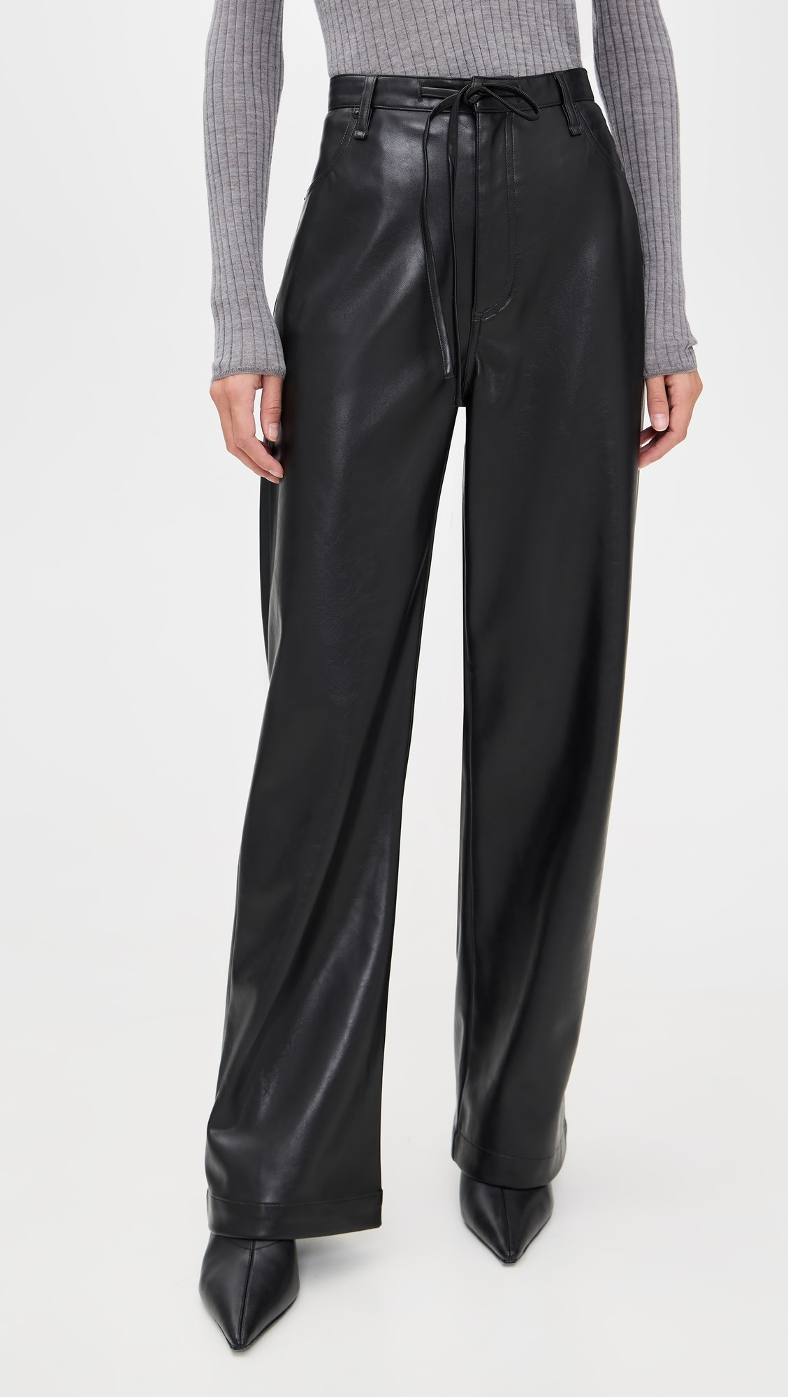Phoebe Faux Leather Draw Cord Pants | Shopbop