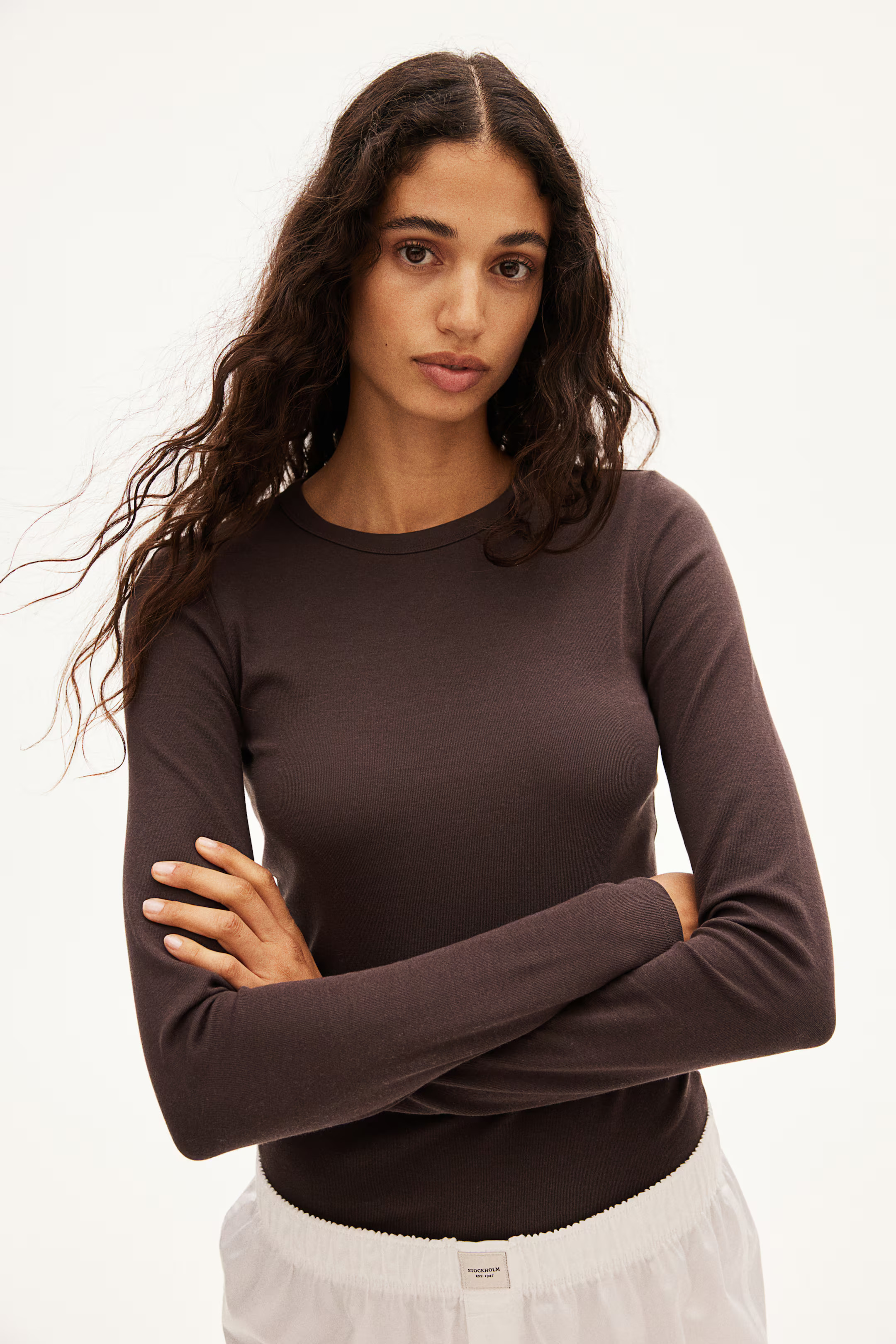 Tricot top met lange mouwen | H&M (DE, AT, CH, NL, FI)