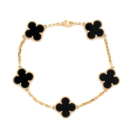 Van Cleef & Arpels, Pre-Loved Vintage Alhambra 5 Motifs Bracelet, Yellow Gold | Amazon (US)