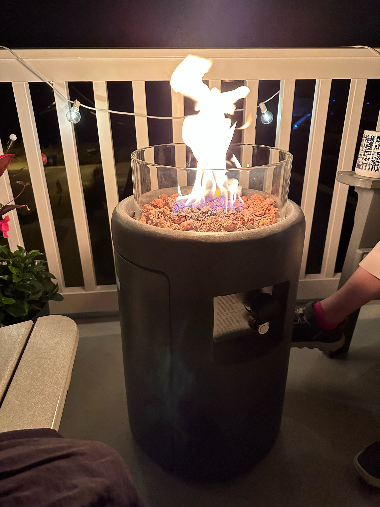 This mini propane fire pit is the perfect cozy compliment to chilly summer nights on the deck  

#LTKhome