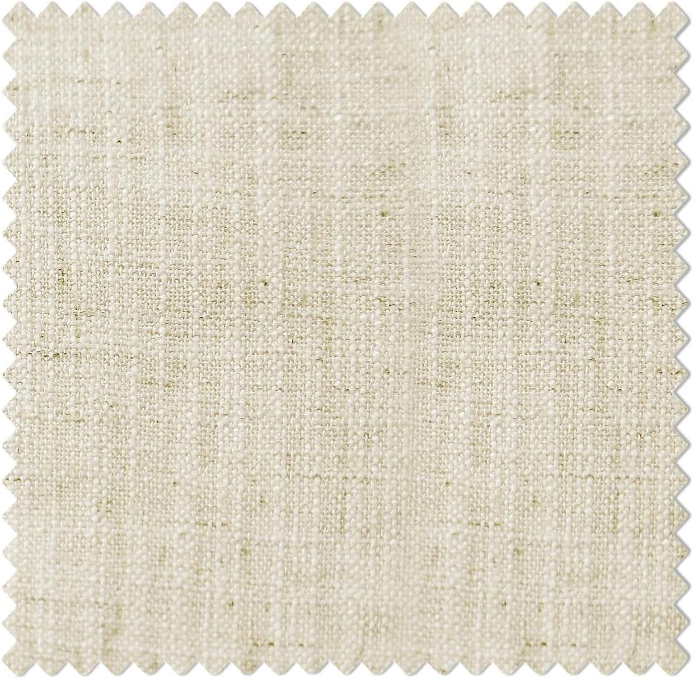 TWOPAGES Linen Curtain, 84 Inches Long Solid Room Darkening Hook Belt Single Curtain Panel, Sand ... | Amazon (US)