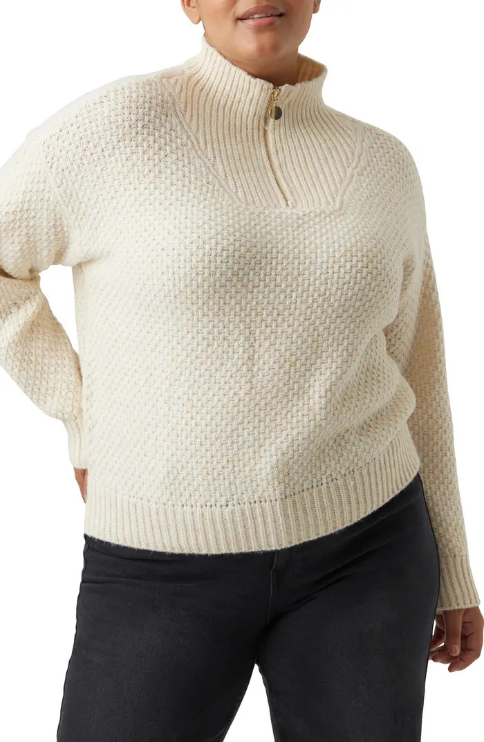 VERO MODA CURVE Jadette Quarter Zip Sweater | Nordstromrack | Nordstrom Rack