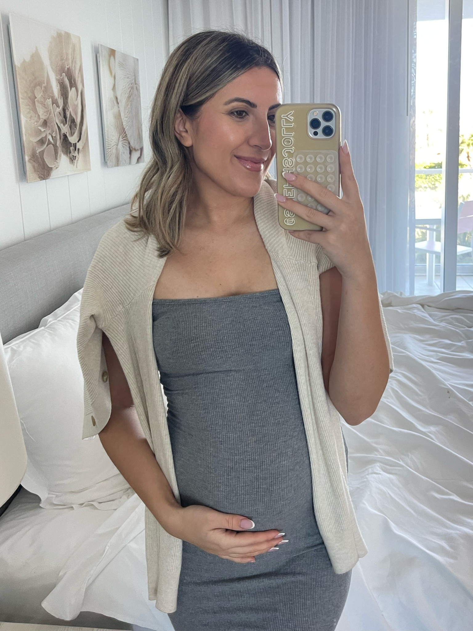 Grey skims lounge dress (so comfy and stretchy for pregnancy) 

#LTKBaby #LTKBump