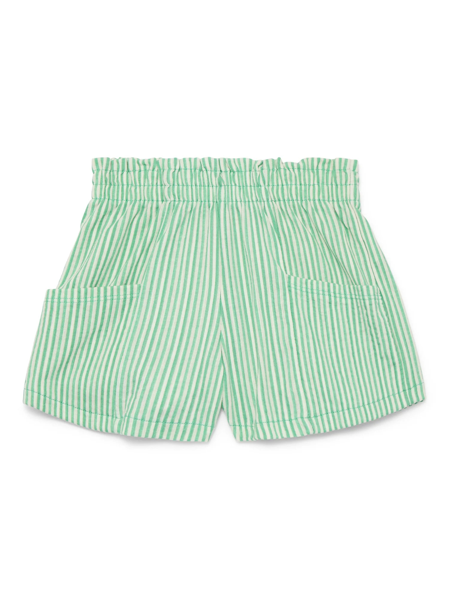 Wonder Nation Little Girls Knit Paperbag Shorts, Sizes 4-10 | Walmart (US)