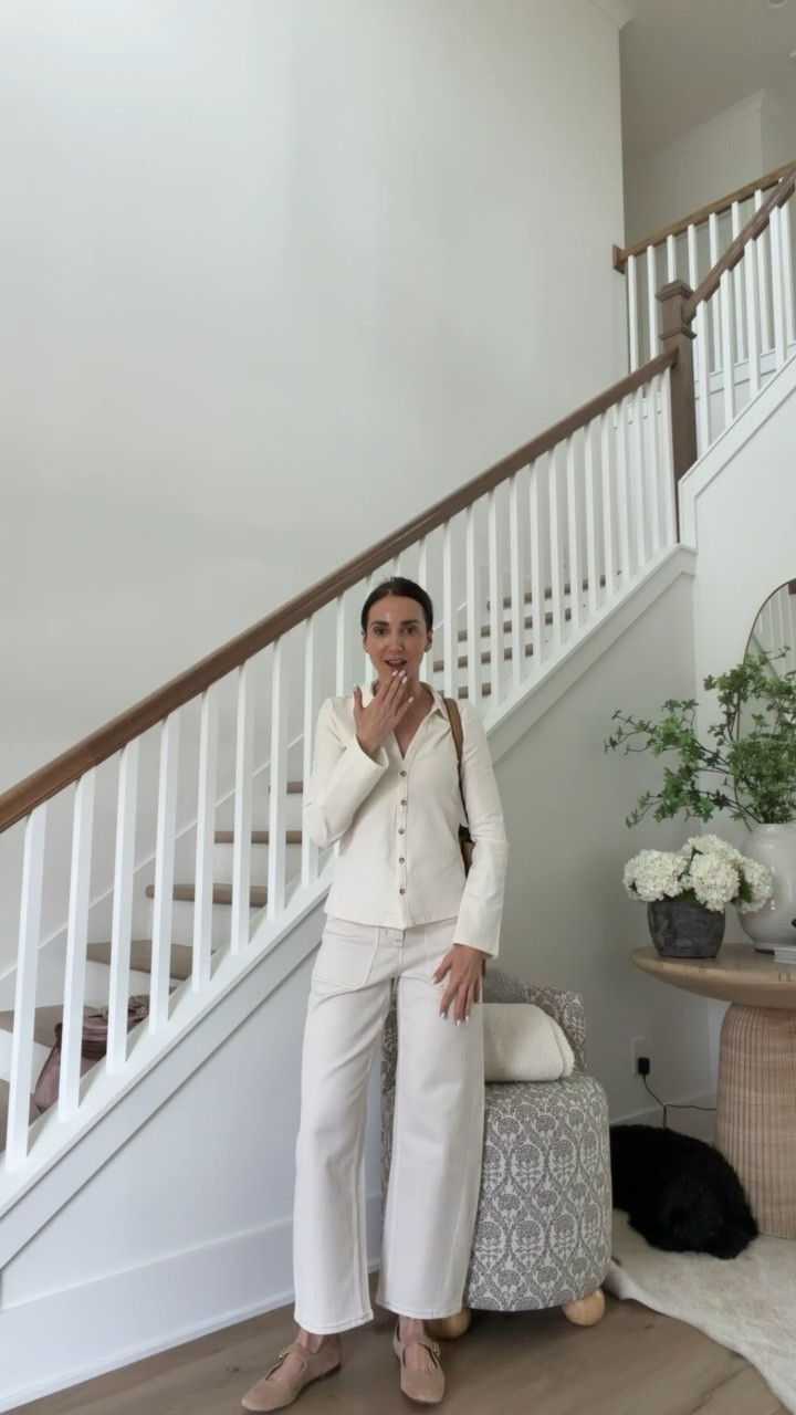 Monochromatic outfit from Spanx, all white outfit, off white, ivory, barrel leg jesns, spring outfit, casual chic, annabrstyle.
code ANNAMXSPANX @Spanx #spanxpartner

#LTKOver40 #LTKootd