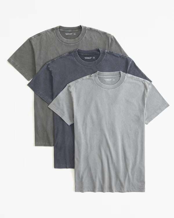 Men's 3-Pack Essential Tees | Men's Tops | Abercrombie.com | Abercrombie & Fitch (US)