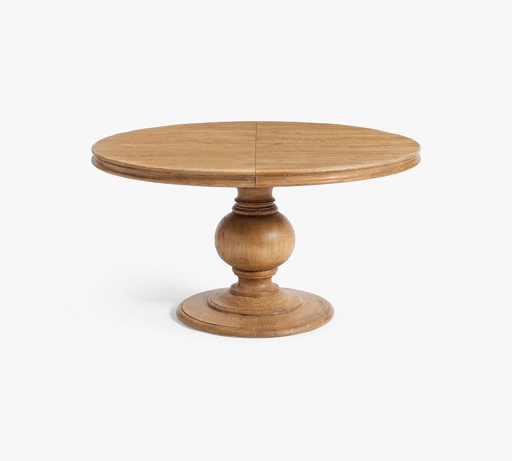 Heritage Farmhouse Pedestal Extending Dining Table | Pottery Barn (US)