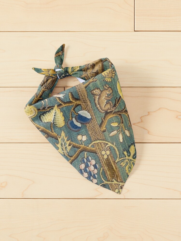 Ancient Animals & Tree Medieval Unicorn Floral Tapestry Pet Bandana | Redbubble (US)