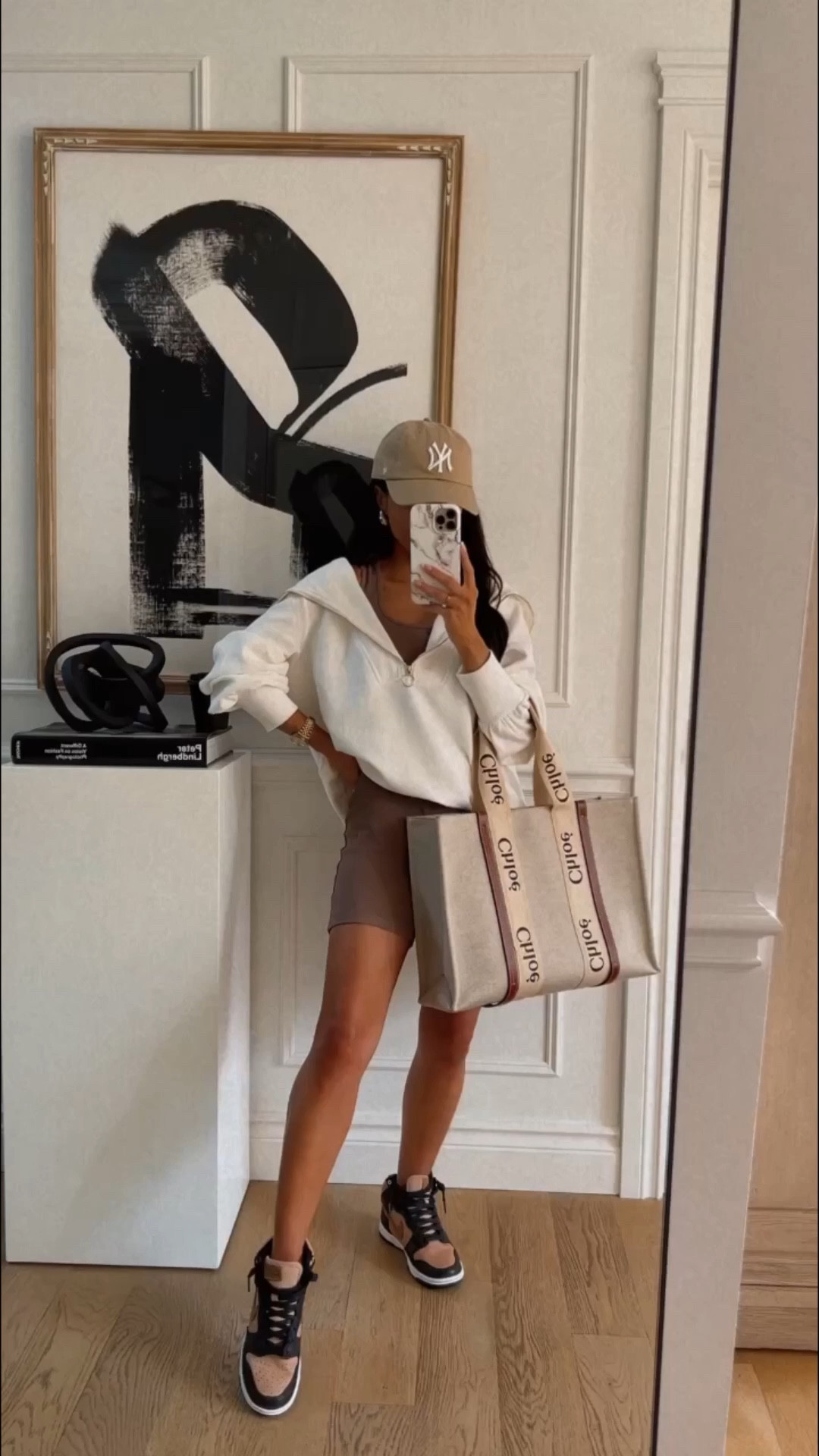 Amazon casual outfit 
Half zip pullover
Amazon romper 
Chloe woody tote

Travel outfit, athleisure, activewear, mom outfits, school drop off outfit 

#LTKootd #LTKmomlife #LTKActive