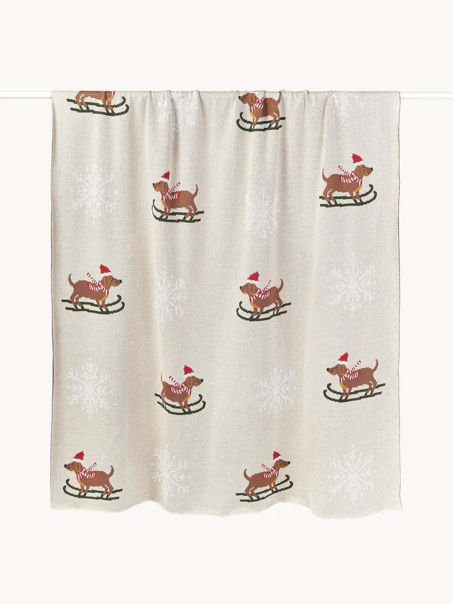 Copricuscino in cotone con motivo invernale Beryl | Westwing EU