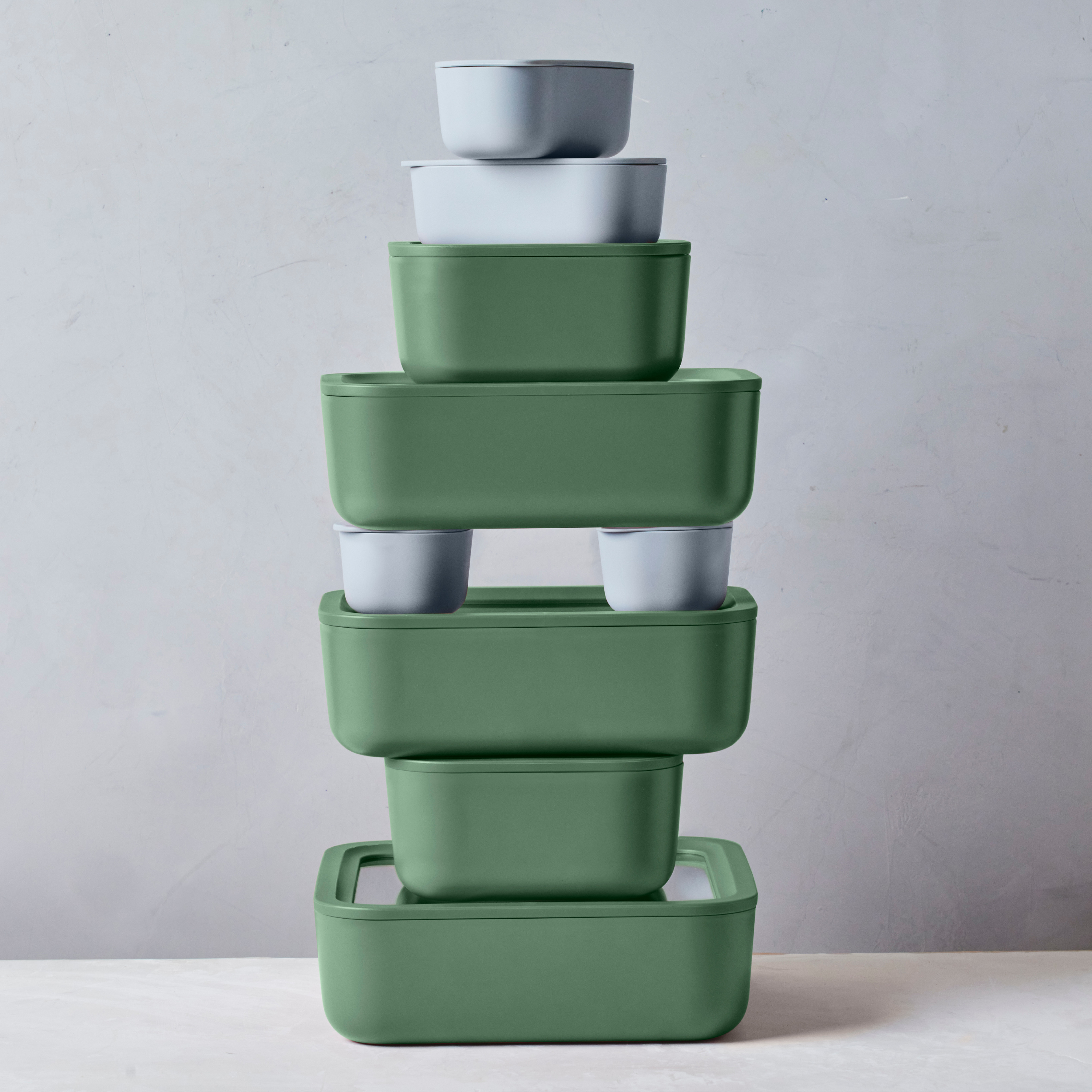 Food Storage Set in Sage | Perfect for Meal Prep & Leftovers | Microwave & Dishwasher Safe | Caraway | Caraway